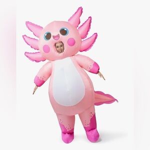 Pink Inflatable Axolotl Costume